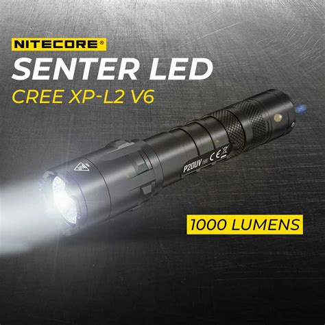 Jual NITECORE Senter LED White LED CREE XP L2 V6 320 MW UV 1000