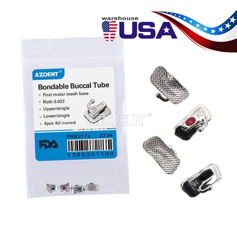 Azdent Dental Orthodontic Buccal Tubes St Nd Molar Tube Roth Mbt