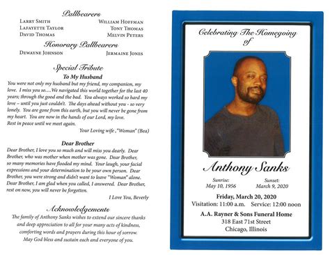 Anthony Sanks Obituary Aa Rayner And Sons Funeral Homes