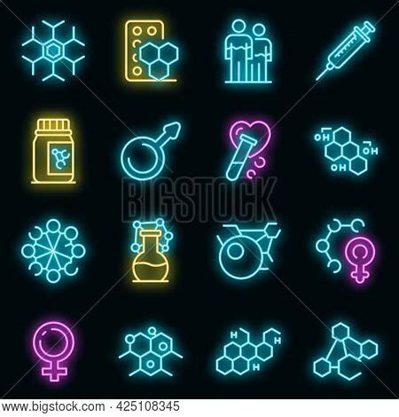 hormones icons set vector photo  trial bigstock