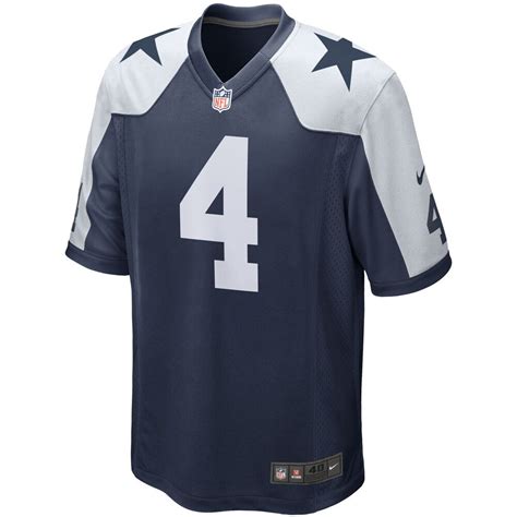 Mens Dallas Cowboys Dak Prescott Nike Navy Alternate Game Team Jersey