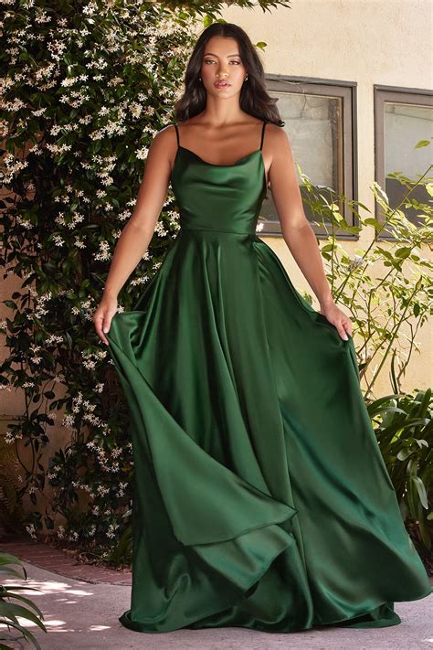 Simple Satin A-Line Dress by Cinderella Divine BD104 - Special Occasio