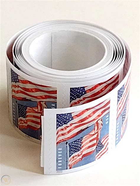 100 Stamps Us Flag 2022 Usps Forever First Class Rate Stamps 1 Roll 4549192585