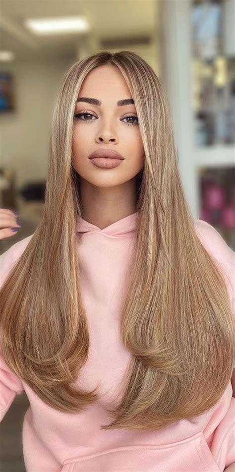 Charming Hair Colour Ideas Hairstyles Honey Blonde Long Straight