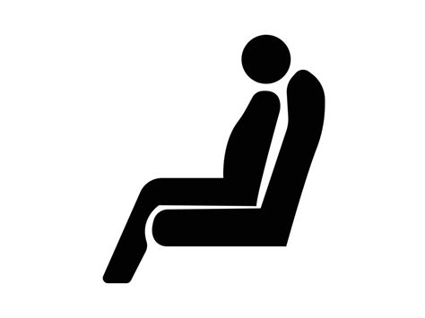 a black silhouette of a person sitting in a chair 28324228 Vector Art ...