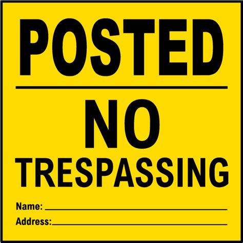 Yellow Posted No Trespassing Sign Get 10 Off Now