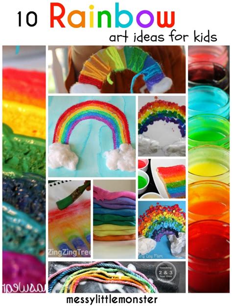 Rainbow Art Ideas For Kids - Messy Little Monster