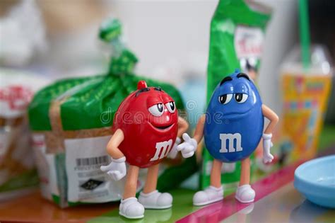 Mars M&M Mascot Candy Display In A Store In New Jersey, Editorial Use ...