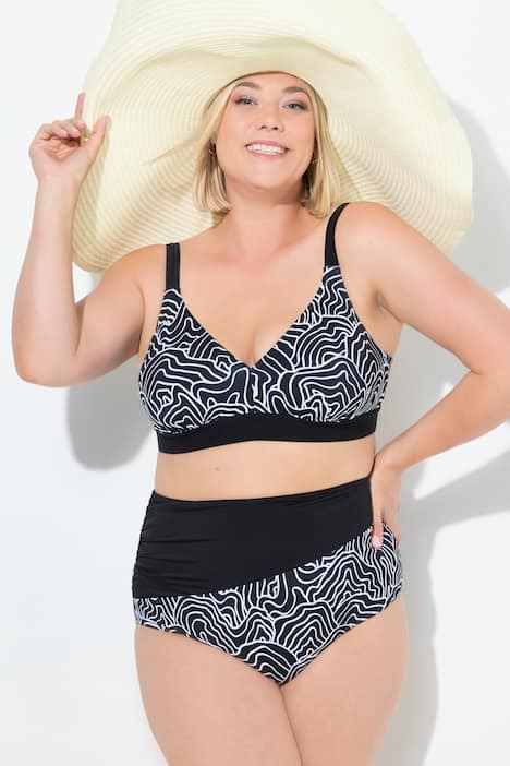 Bikini Lijnen Zachte Cups Verstelbare Bandjes Zwart Ulla Popken