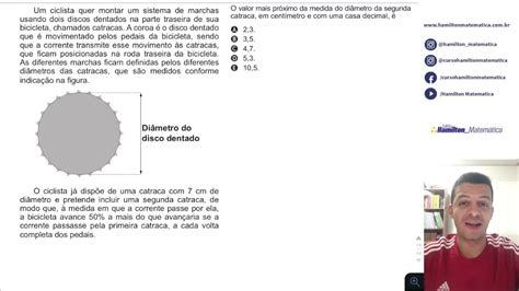 Um Ciclista Quer Montar Um Sistema De Marchas - ENEM 2019 - Um ciclista quer montar um sistema de marchas usando dois ...