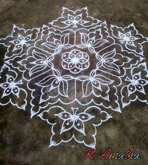 Colorful Rangoli Designs with Dots