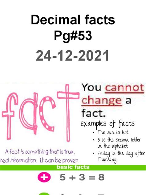 Decimal Facts Pdf