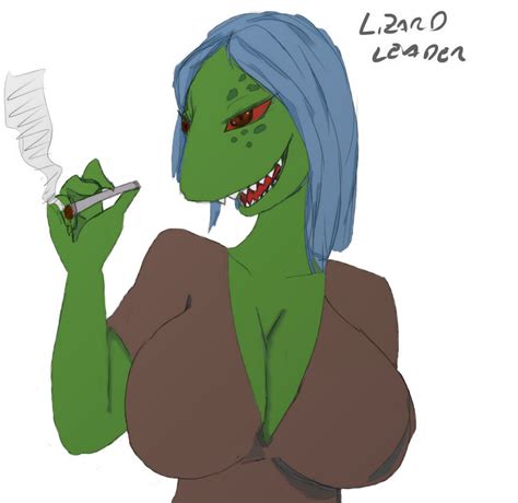 Lizard Leader Smoking By Drbigt Hentai Foundry
