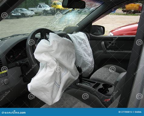 Airbag deployment stock image. Image of broken, crushed - 27700815