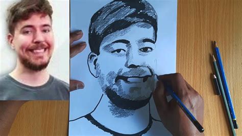 How To Draw Mr Beast Step By Step Youtuber Mr Beast Youtube