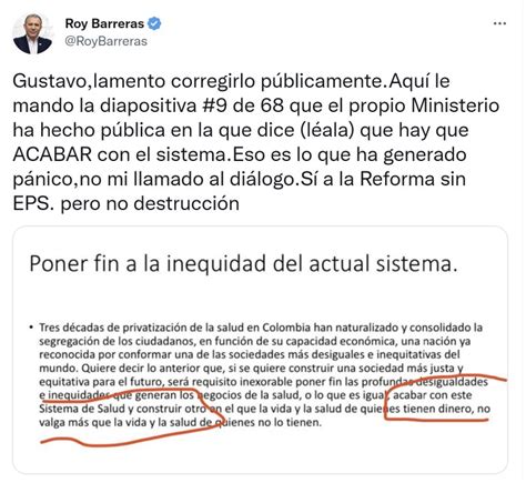 Gustavo Bolívar Acusó A Roy Barreras De Alentar A La Oposición Por