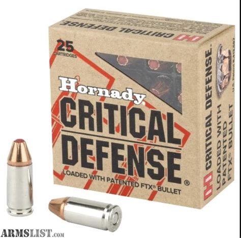 Armslist For Sale Hornady Critical Defense 115 Gr And Winchester 9mm 124 Gr Nato