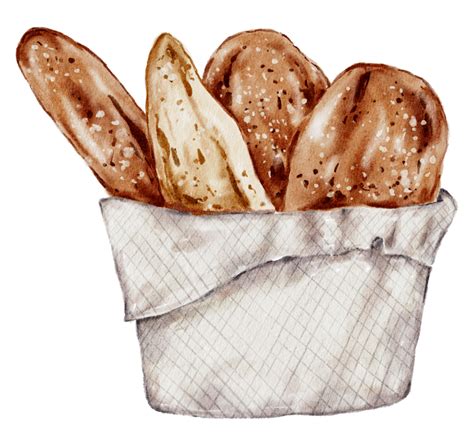 Watercolor Bakery Bread Pie Bake Hand Paint 10335924 PNG