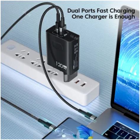 Incarcator retea 120W super fast charger, tehnologie Gran, dual port