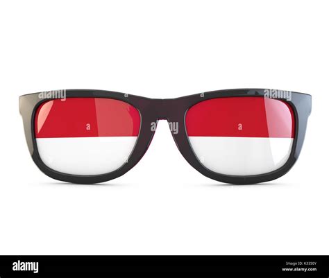 Monaco flag sunglasses. 3D Rendering Stock Photo - Alamy