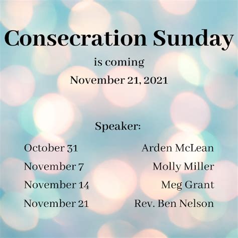 Consecration Sunday is Coming! | St. George Church