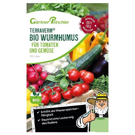 Terraverm Bio Wurmhumus F R Tomaten Und Gem Se Liter Online Kaufen