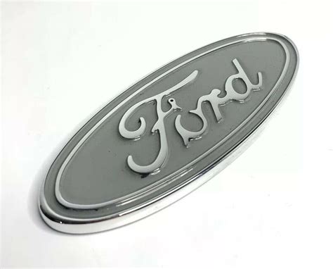 Ford Oval Tailgate Emblem - 5" Premium Chrome & Silver Billet Aluminum