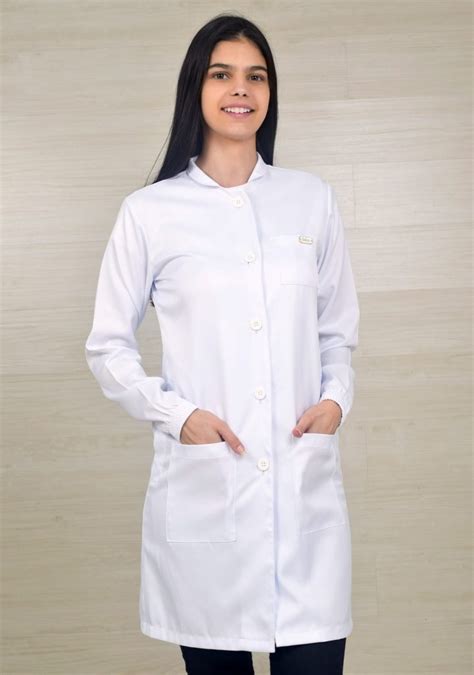 Jaleco Branco Padrão Aluno Feminino Jaleca