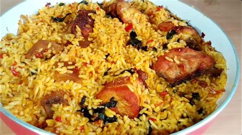 Native Jollof Rice Palm Oil Rice Iwuk Edesi Delicious Rice Recipe Youtube