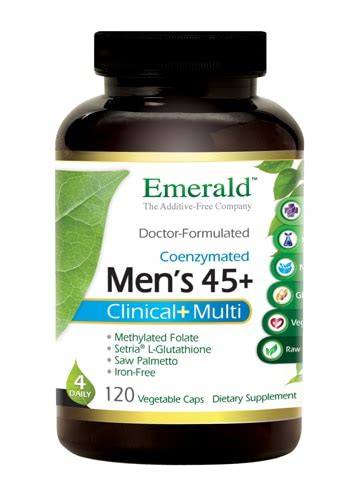 Emerald Labs Mens 45 Plus 4 Daily Multi 120 Vegetable Capsules