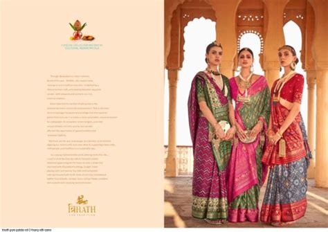 TRIRATH PURE PATOLA VOL 2 HEAVY SILK SAREE Stunning Catalog Rehmat Boutique