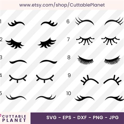 Eyelashes Svg - Etsy