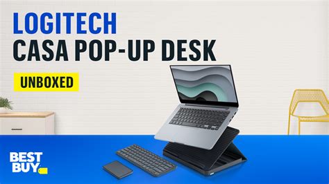 Logitech Casa Pop Up Desk Work From Home Kit Compact Wireless Keyboard