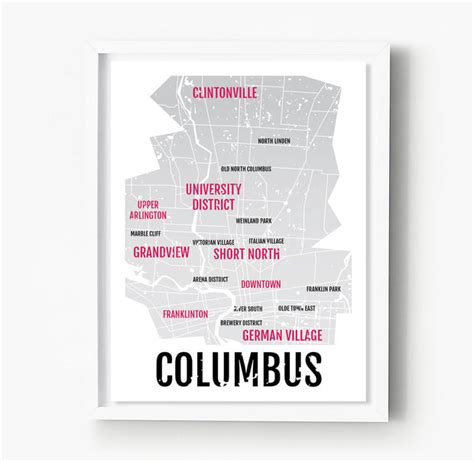 Columbus Ohio Neighborhood City Map – Sproutjam