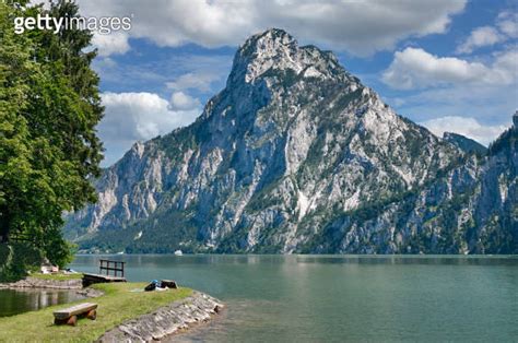 Idyllic Place In Village Of Traunkirchen At Lake Traunsee In Gmunden