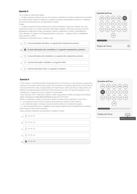 Prova Empreendedorismo E Inovação Anhanguera