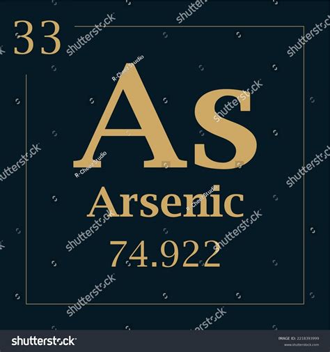 Symbol Element Arsenic Atomic Mass Number Stock Vector (Royalty Free) 2218393999 | Shutterstock