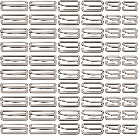 60Pcs 3 Style Number 9 Shaped Alloy Bra Strap Hooks For Sewing Bikini Halter Swimsuit Tops