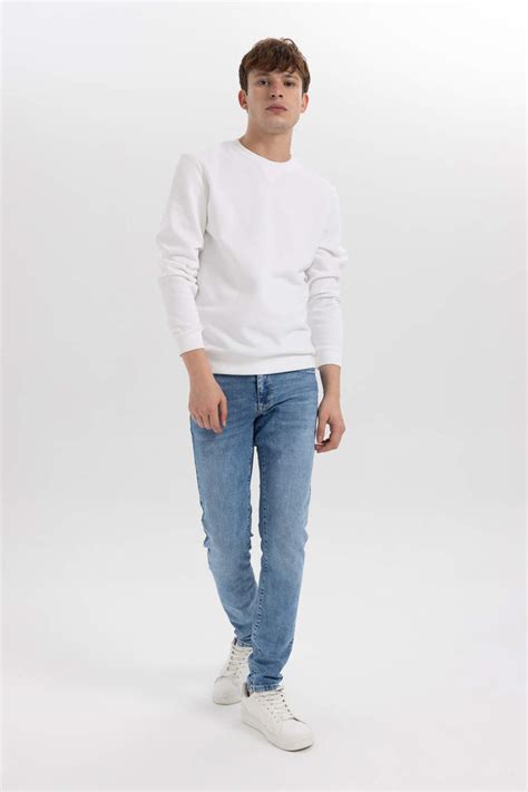 Голубой Мужчины Джинсы деним Carlo Skinny Fit для мужчин 2938631 | DeFacto