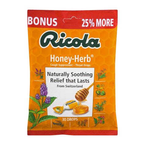 Ricola Honey-Herb Cough Suppressant - Throat Drops | Hy-Vee Aisles ...