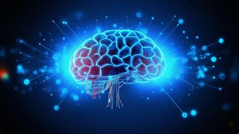 Premium Photo Human Brain On Neon Glowing Digital Cyber Technology