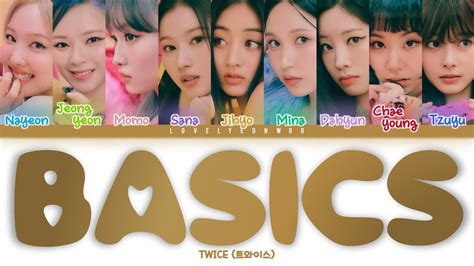 TWICE 트와이스 Basics Lyrics Color Coded Han Rom Eng YouTube