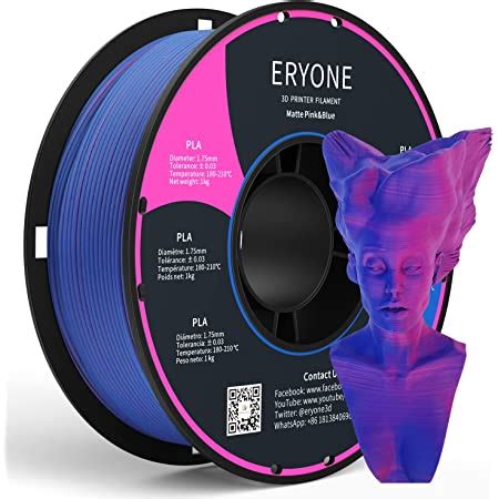 Eryone Silk Due Colori Pla Filament Mm Dichromatic D Printer