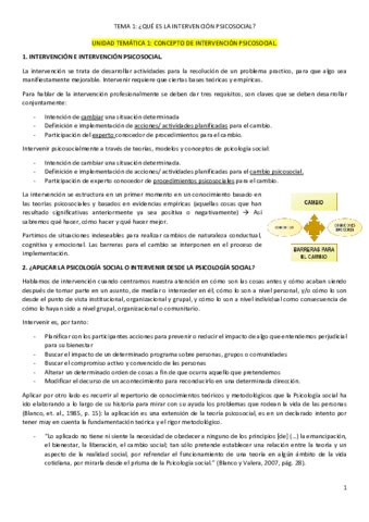 TEMA 1 LA INTERVENCION PSICOSOCIAL Y ORGANIZACIONAL Pdf