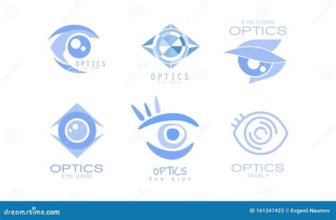 Eye Care Optics Logos Collection Kids Clinic Or Ophthalmology Cabinet