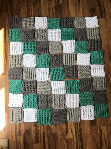 Week 7: Blanket Construction – Textured Fun Square Sampler Blanket Crochet Along (CAL) - Crochet ...