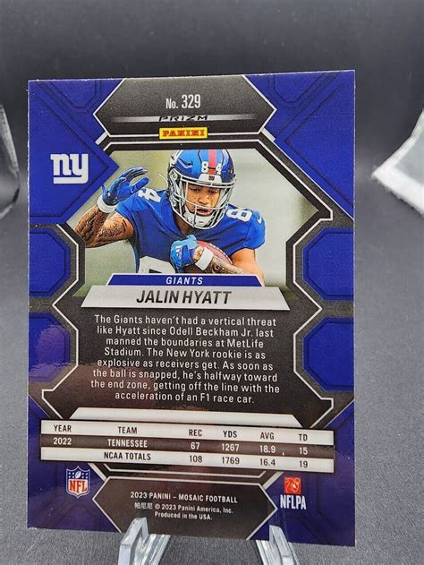 2023 Jalin Hyatt Rookie Mosaic Blue Reactive True Rookie RC Giants