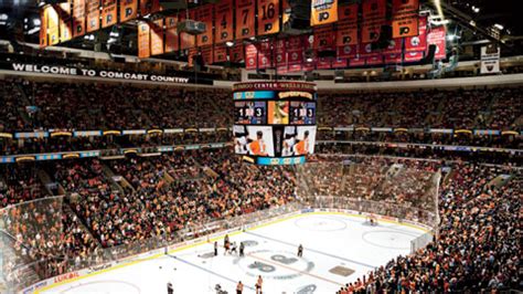 The Business of a Hockey Game at the Wells Fargo Center in Philadelphia ...