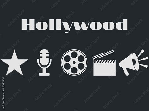 Hollywood Icon Cliparts: Glamorous Illustrations for Your Creative Projects