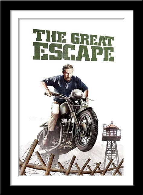 Steve Mcqueen Great Escape Motorcycle Poster | Reviewmotors.co